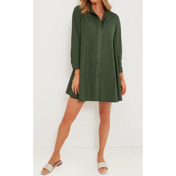 Tuckernuck Castleton Green Wren Shirt Dress Womens Size Small - Picture 11 of 11